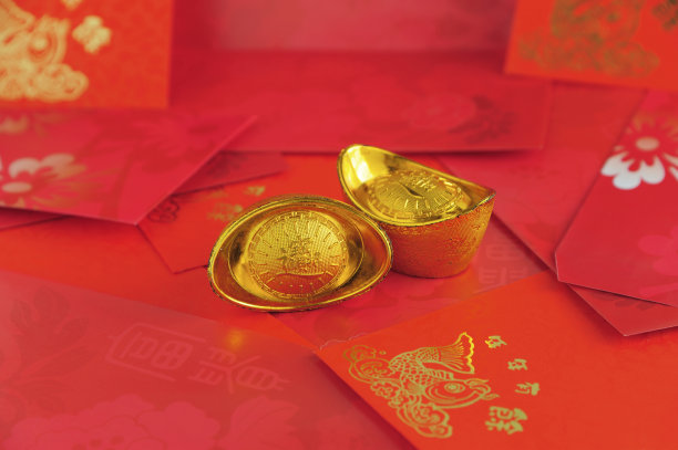 金条与红包背景图片下载