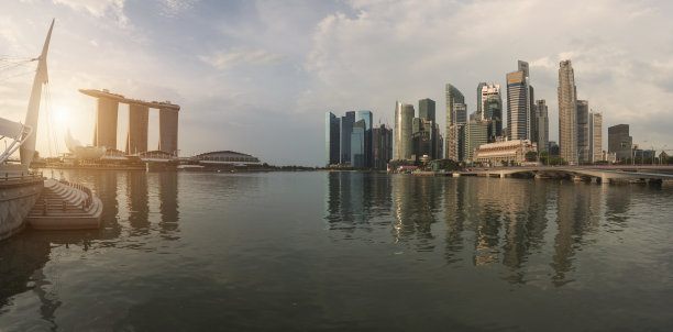新加坡清晨全景图片下载