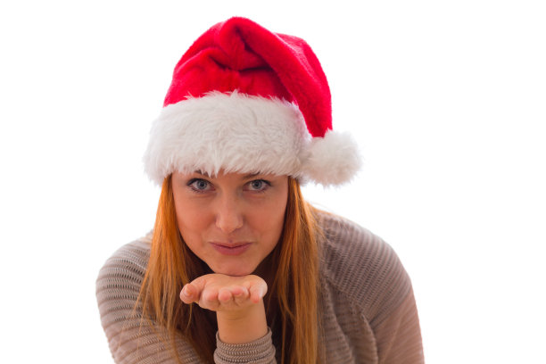 圣诞老人送吻图片下载