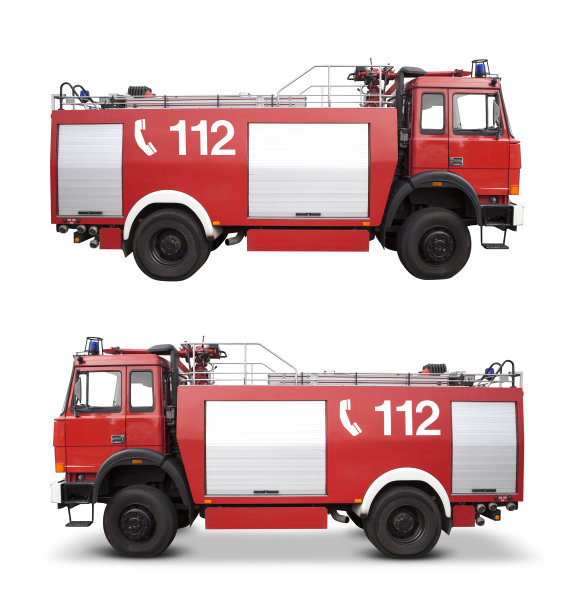 消防车的侧视图图片下载
