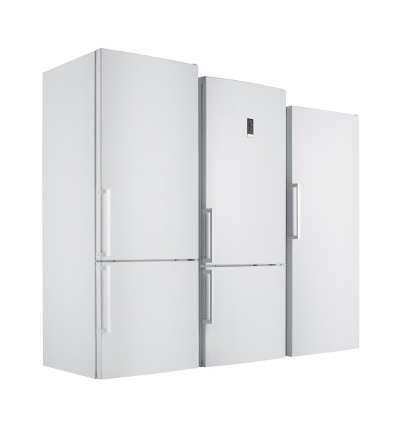 家用电器冰箱组(与剪切路径隔离)素材图片