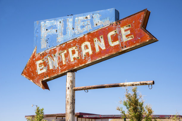 古董加油站标志素材图片