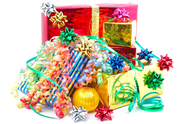 圣诞礼物。孤立在白色图片下载