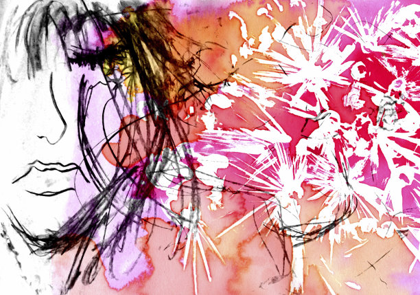 灰暗的女孩素材图片