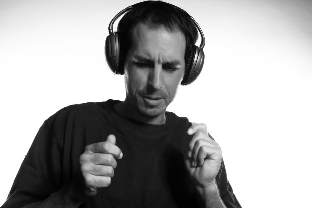 音乐系列-空气鼓手黑和白图片下载