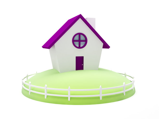 3D房子在花园图片下载