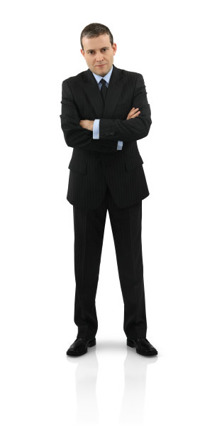 站在白色背景上的商人图片下载