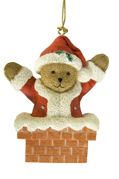 小玩意:泰迪熊从烟囱里蹦出来图片下载