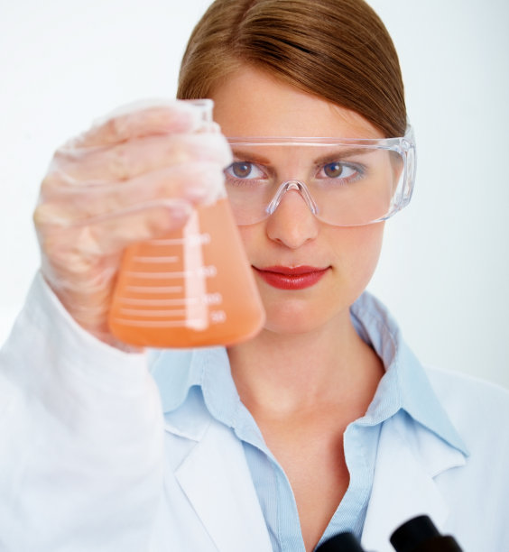 女性研究员持有解决方案图片下载