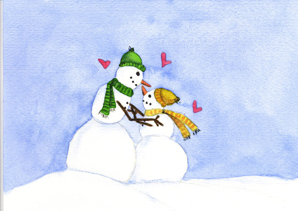 雪人夫妇图片下载