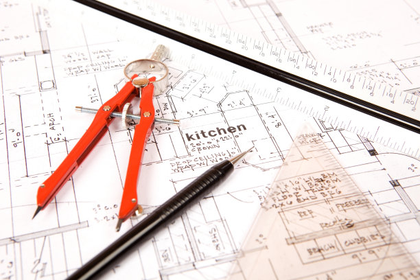 使用建筑师工具(厨房)的施工图细节图片下载