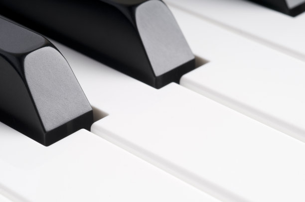 钢琴键盘特写镜头图片下载