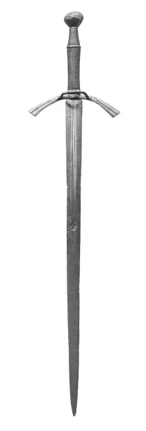 真正的中世纪剑孤立在白色图片下载