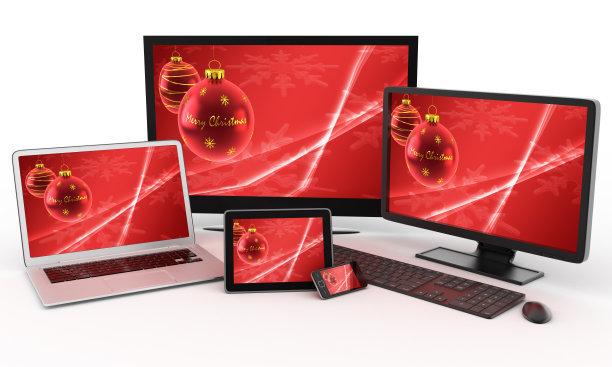 圣诞节电子设备图片下载