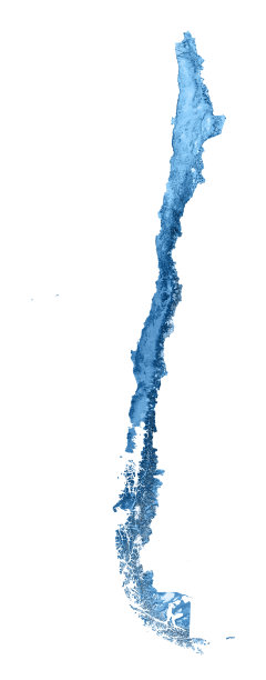 智利地形图孤立图片下载