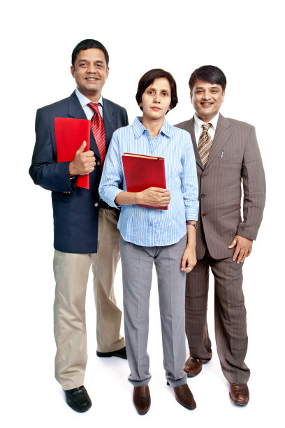 全长，快乐，自信的印度企业商业团队图片下载