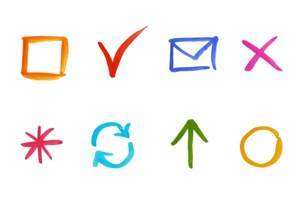 水彩画的符号图片下载