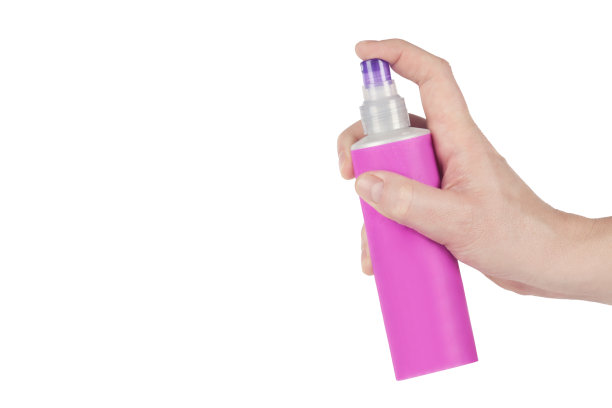 手用紫色喷雾可隔离白色图片下载