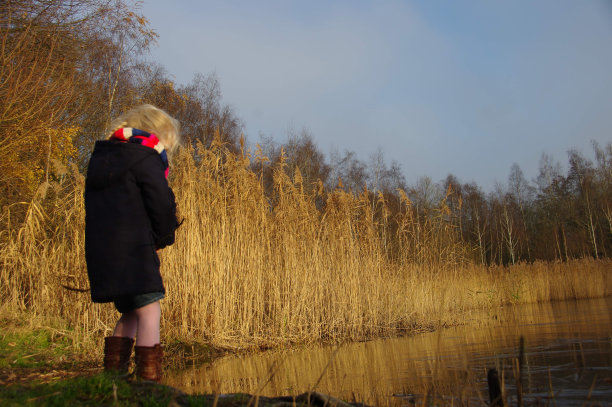 女孩在检查冰图片下载
