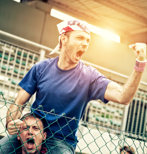 体育迷为比赛欢呼图片下载