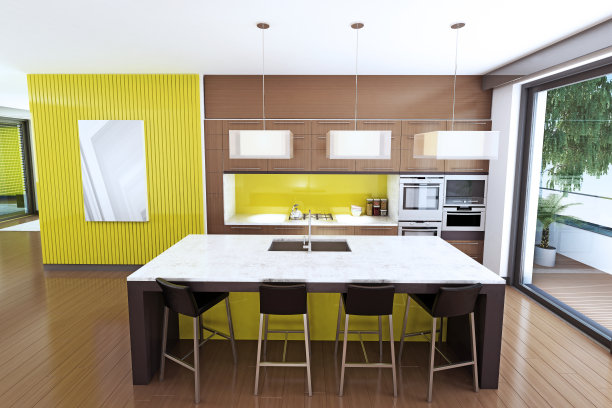 现代厨房内部图片下载