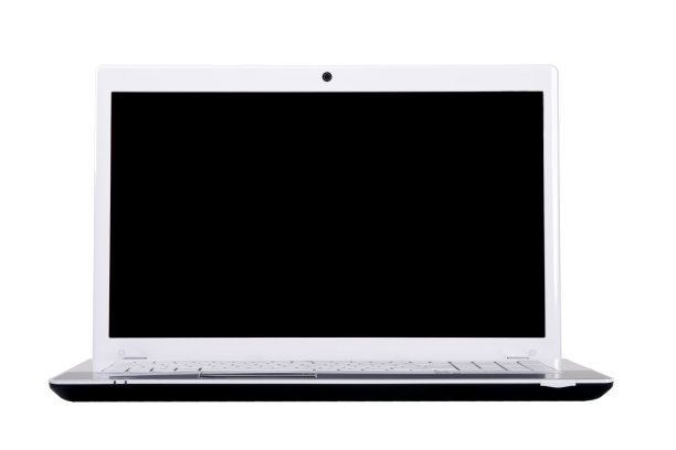 白色的笔记本电脑隔离图片下载