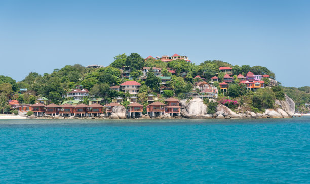 海滩平房，帕岸，泰国图片下载