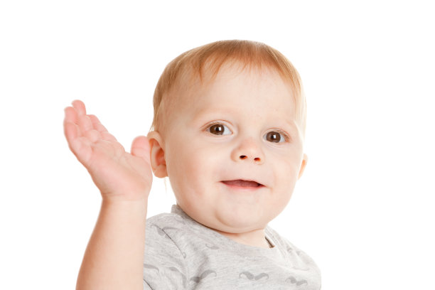 可爱的挥手宝贝男孩图片下载