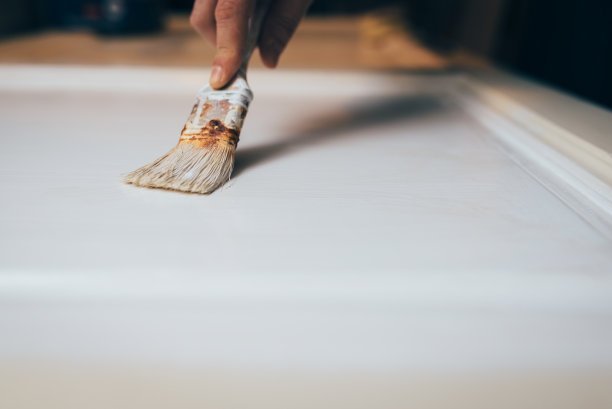 一个年轻人正在刷门图片下载