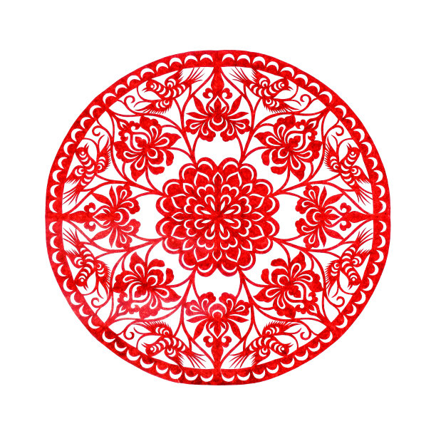 窗花的剪纸装饰图片下载