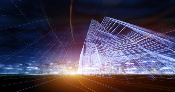 当代建筑的建筑蓝图图片下载