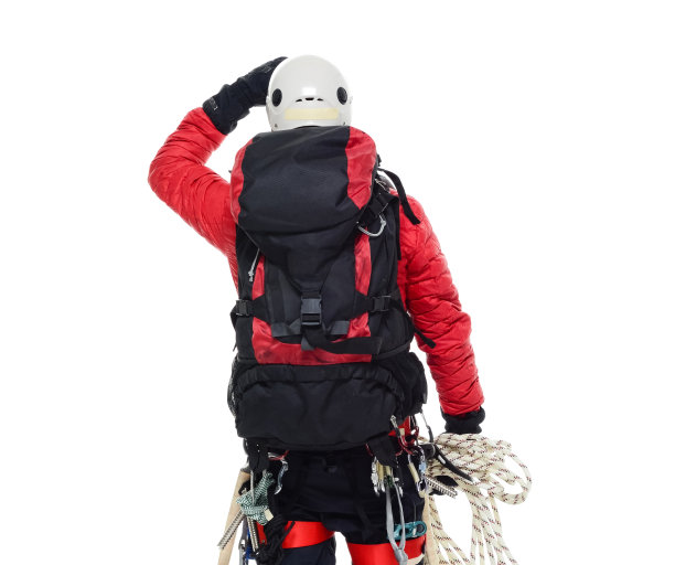 登山者向后看图片下载