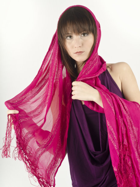 戴面纱的少女图片下载