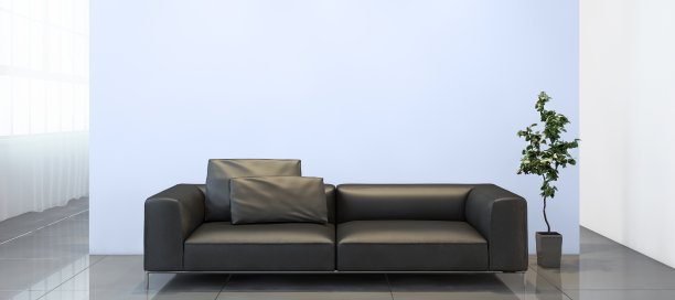 浅蓝色的墙壁，现代化的设施图片下载