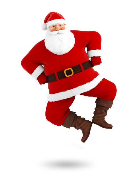 圣诞老人手持空白广告牌图片下载