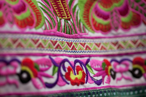 色彩鲜艳的刺绣图片下载