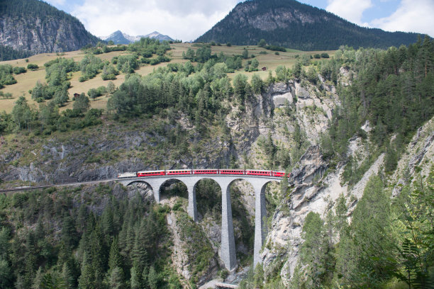 林间公路的高角度视野图片下载