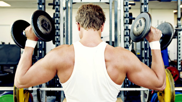 举重哑铃军事压图片下载