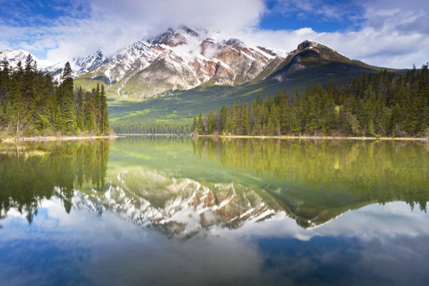 金字塔湖景观素材图片