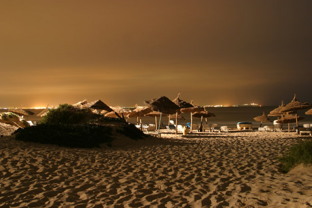 晚上沙滩图片下载