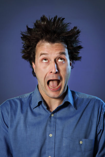 震惊的蓝色男人图片下载