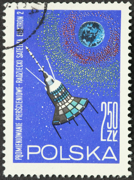 苏联卫星印在旧波兰邮票上图片下载