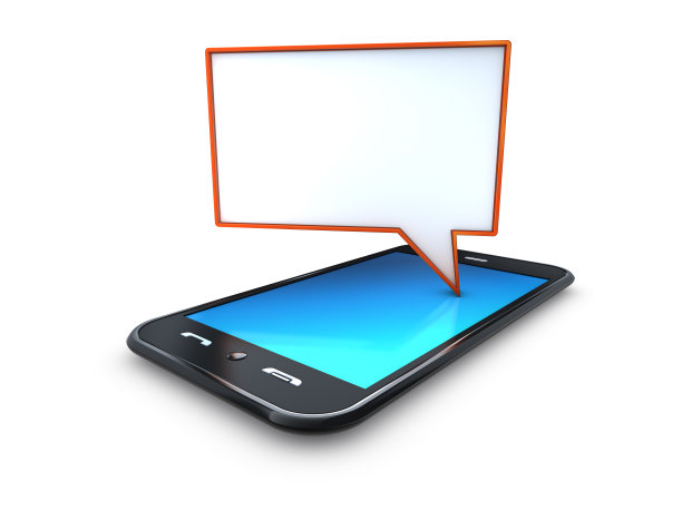 手机带有红色语音泡泡图片下载