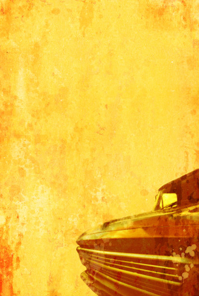 破旧的汽车用纸图片下载