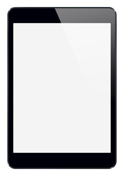 带有两个剪切路径的数字平板电脑图片下载