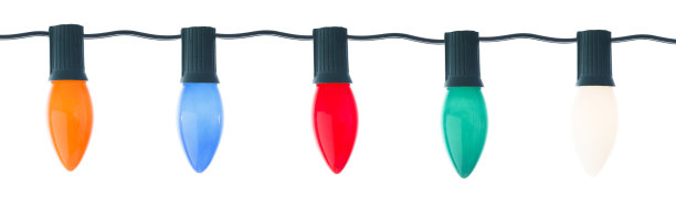 五彩缤纷的圣诞灯图片下载