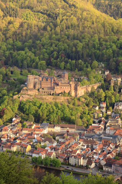 海德堡城堡和老城图片下载