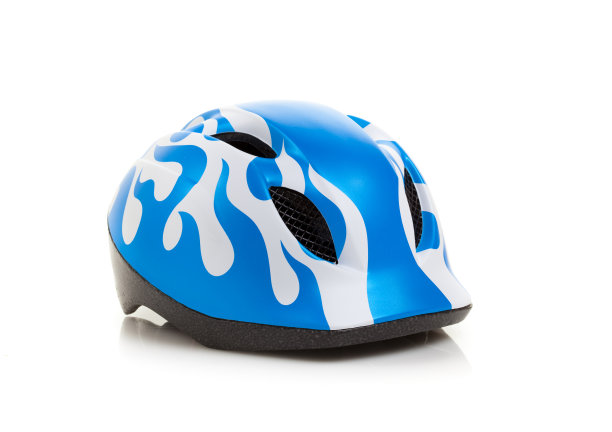 自行车头盔的孩子隔离在白色图片下载
