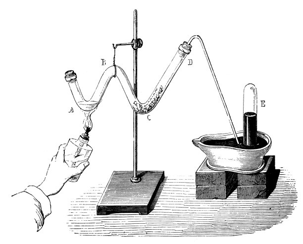 古老的科学化学和物理实验图片下载