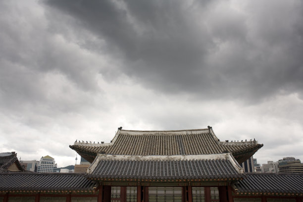 景福宫的屋顶图片下载